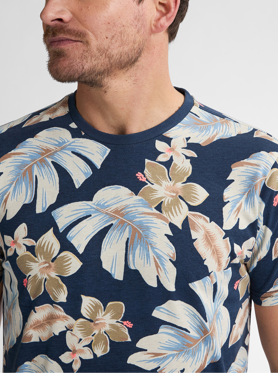 Petrol Industries Gebloemd T-shirt Heren - M-1050-TSR655