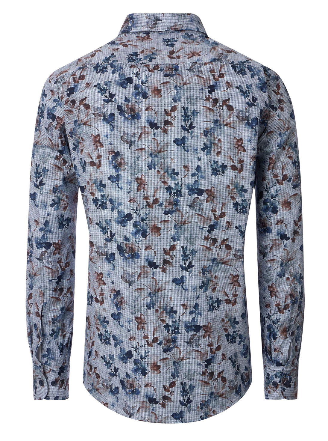 Casa Moda Blauw Gebloemd Overhemd - 454483100