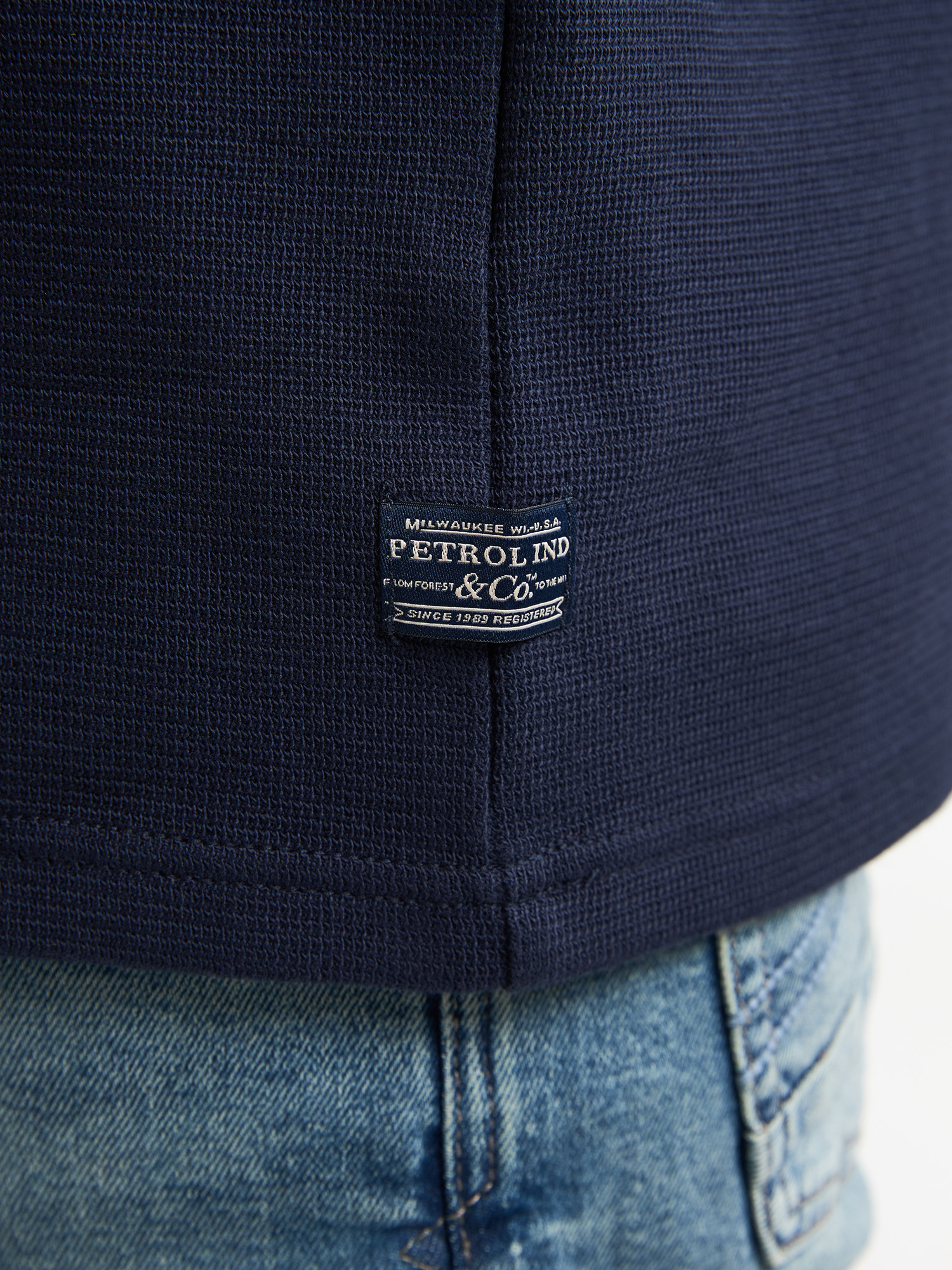 Petrol Blauw Korte mouw T-shirt - M-3050-TSR671