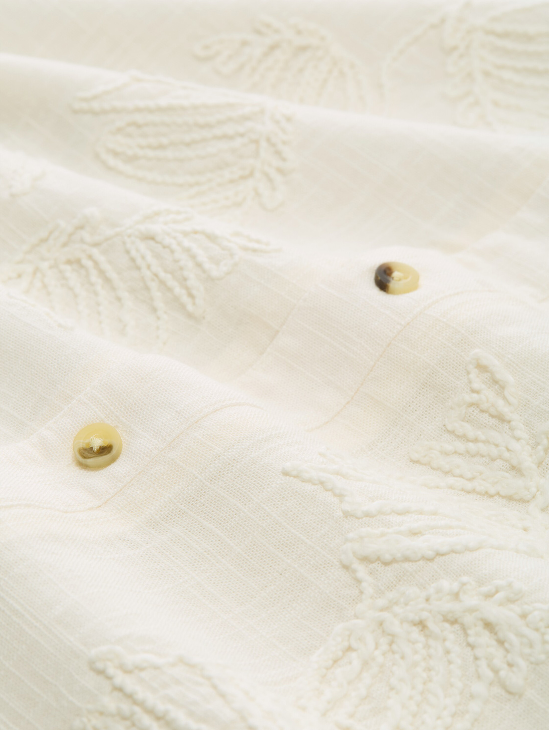 Tom Tailor Wit Embroidered Shirt - 1049607