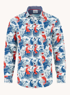 A Fish Named Fred Lange mouw shirt - 34.001 Koi Kaper