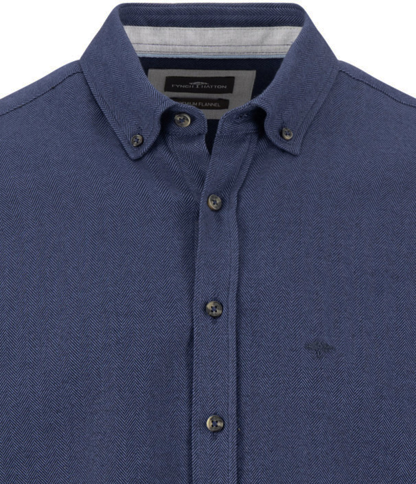 Fynch Hatton Blauw Overhemd - 1610-8870