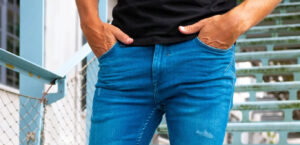 Blauwe jeans Heren