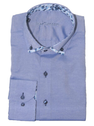 Effen slim fit overhemd Mike Turnham.