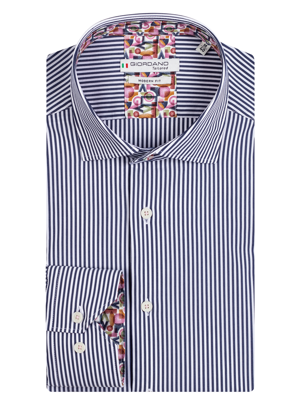 Giordano Gestreept Lange mouw Overhemd - 317809