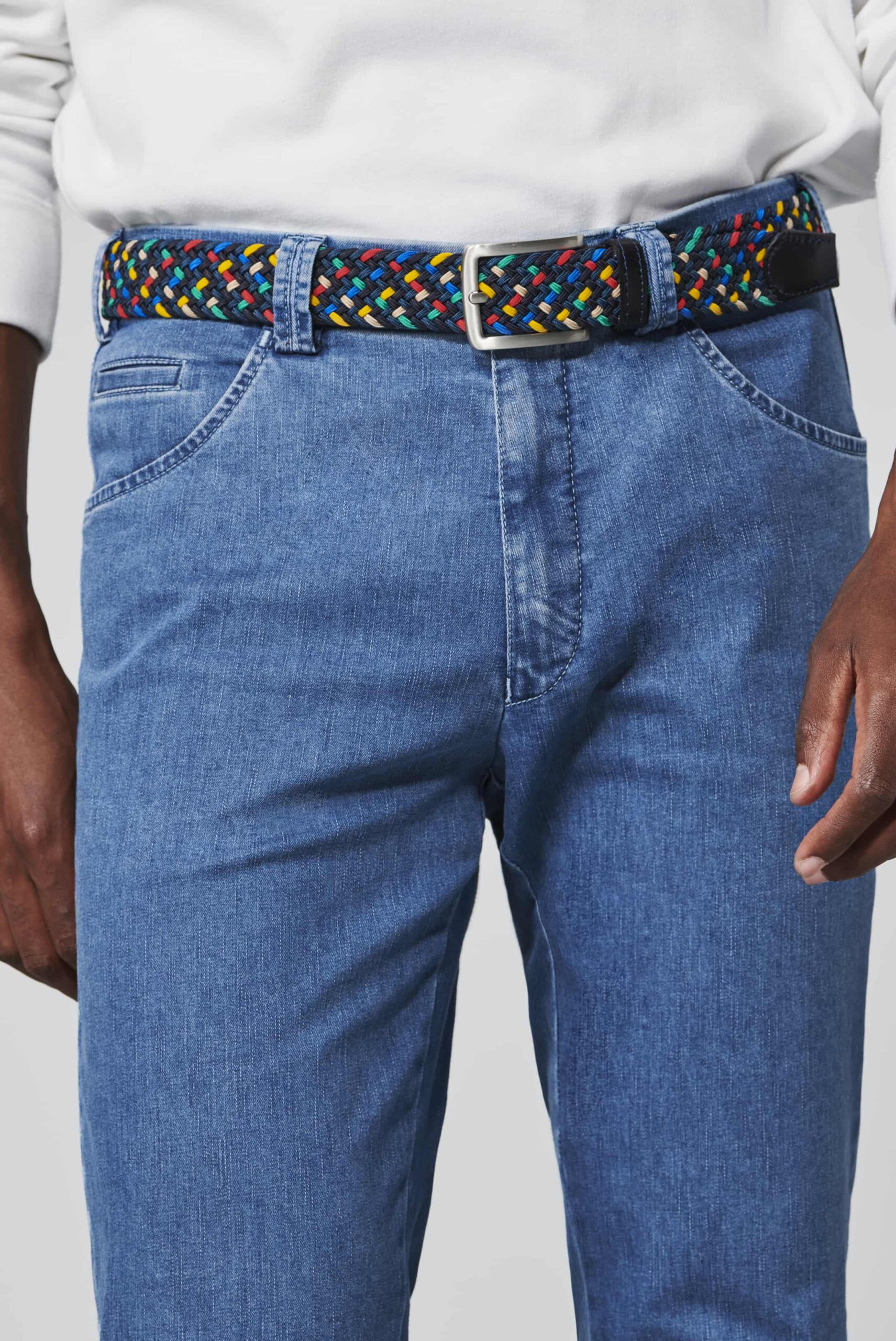 Meyer Blauwe Denim Zomerjeans - Dublin-1-4122