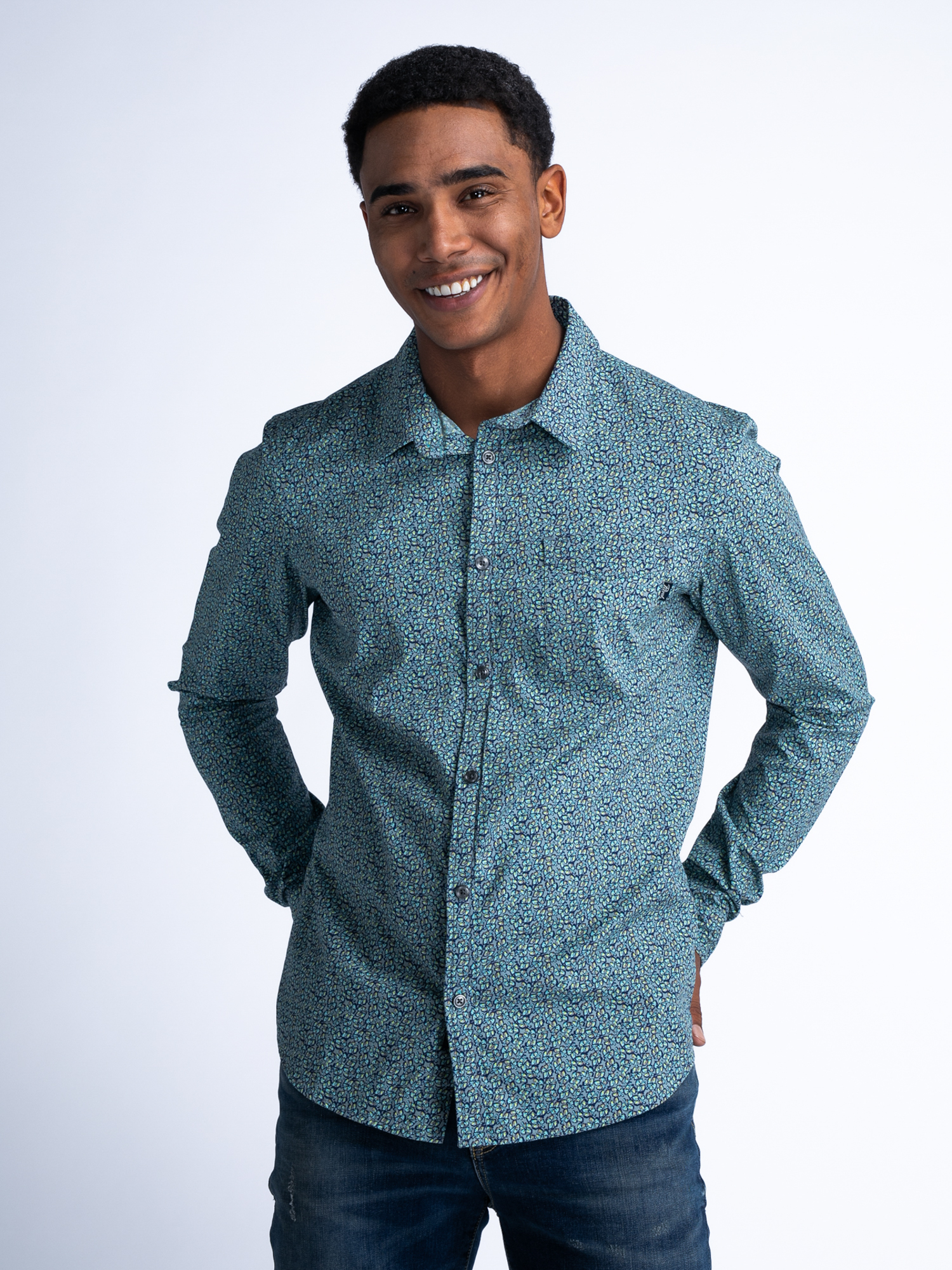 Petrol Ind. Stretch Shirt - M-1040-SIL417