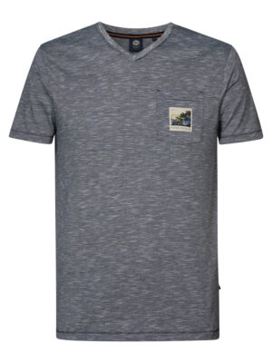 Petrol Ind. V-hals T-shirt - M-1040-TSV691