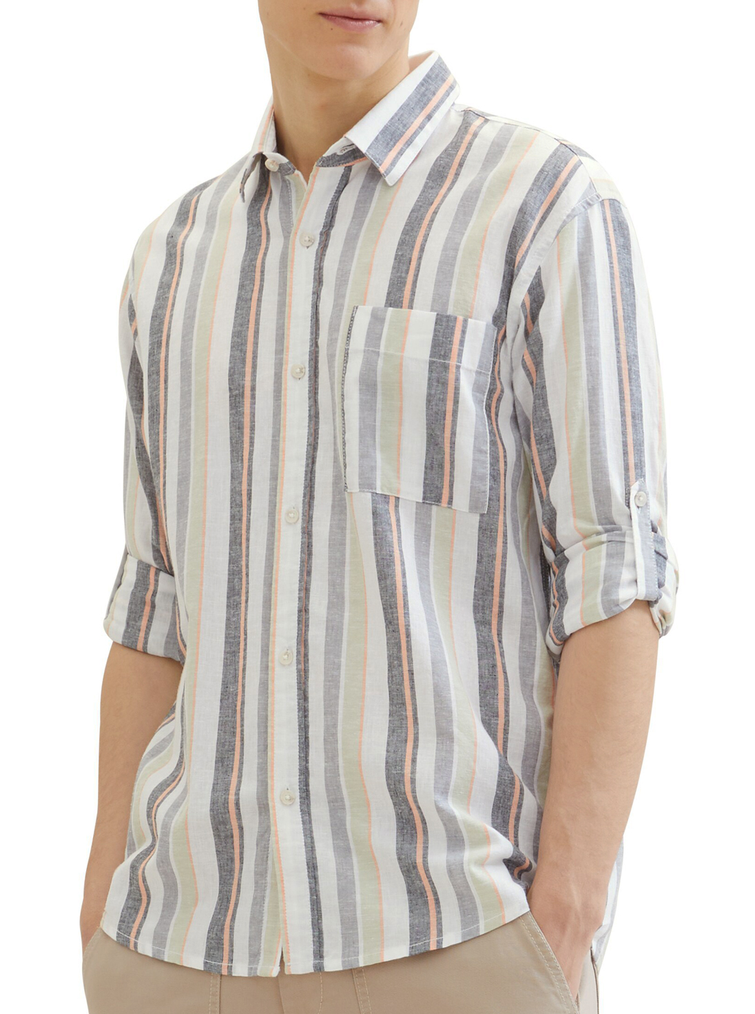 Tom Tailor Denim Linnen Shirt - 1041225