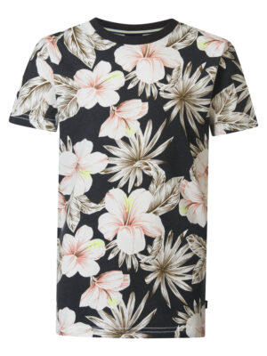 Petrol Ind. Gebloemd T-shirt Heren - M-1040-TSR655