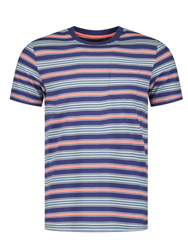 NZA Gestreept T-shirt - 24CN731 Little Slate