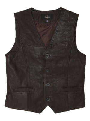 Dekkers Leder Gilet - Mens-vest-sheep