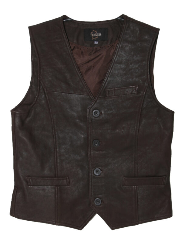 Dekkers Leder Gilet - Mens-vest-sheep