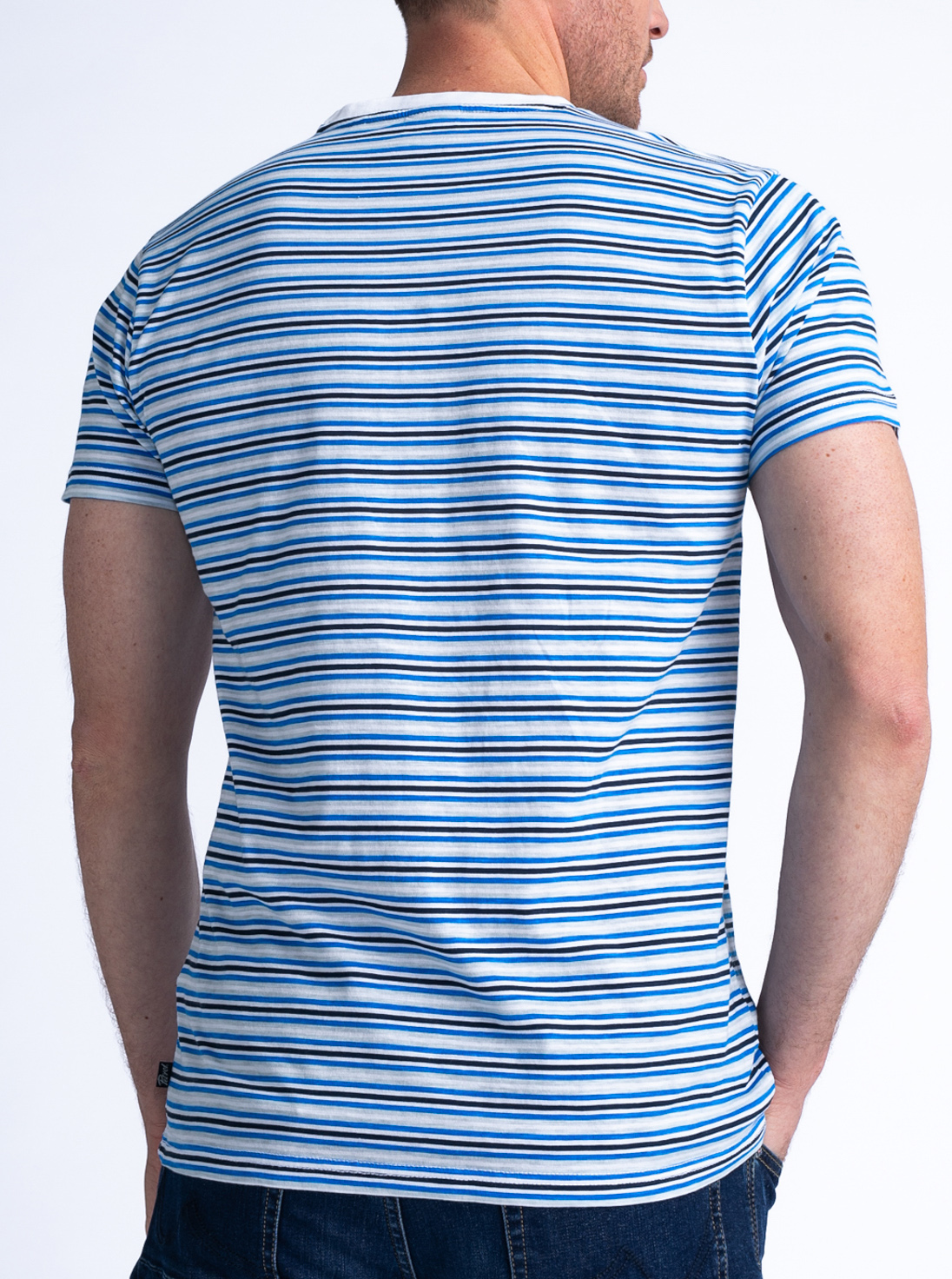 Petrol Industries Gestreept ronde hals T-shirt - M-1040-TSR698