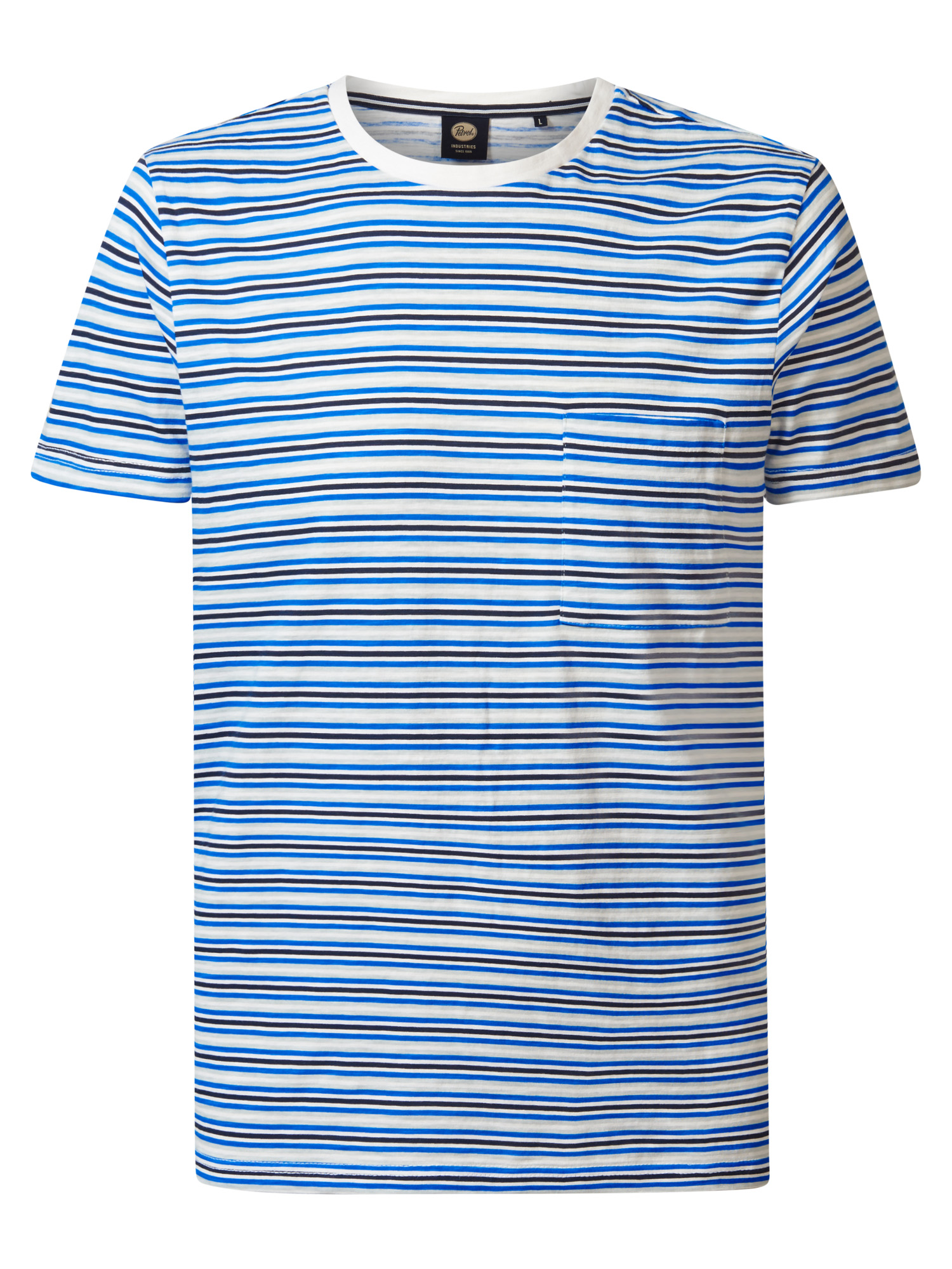 Petrol Industries Gestreept ronde hals T-shirt - M-1040-TSR698