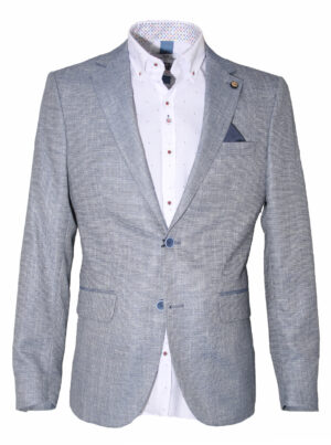 Carter & Davis Blauw Gemeleerd Colbert - 2628-1420