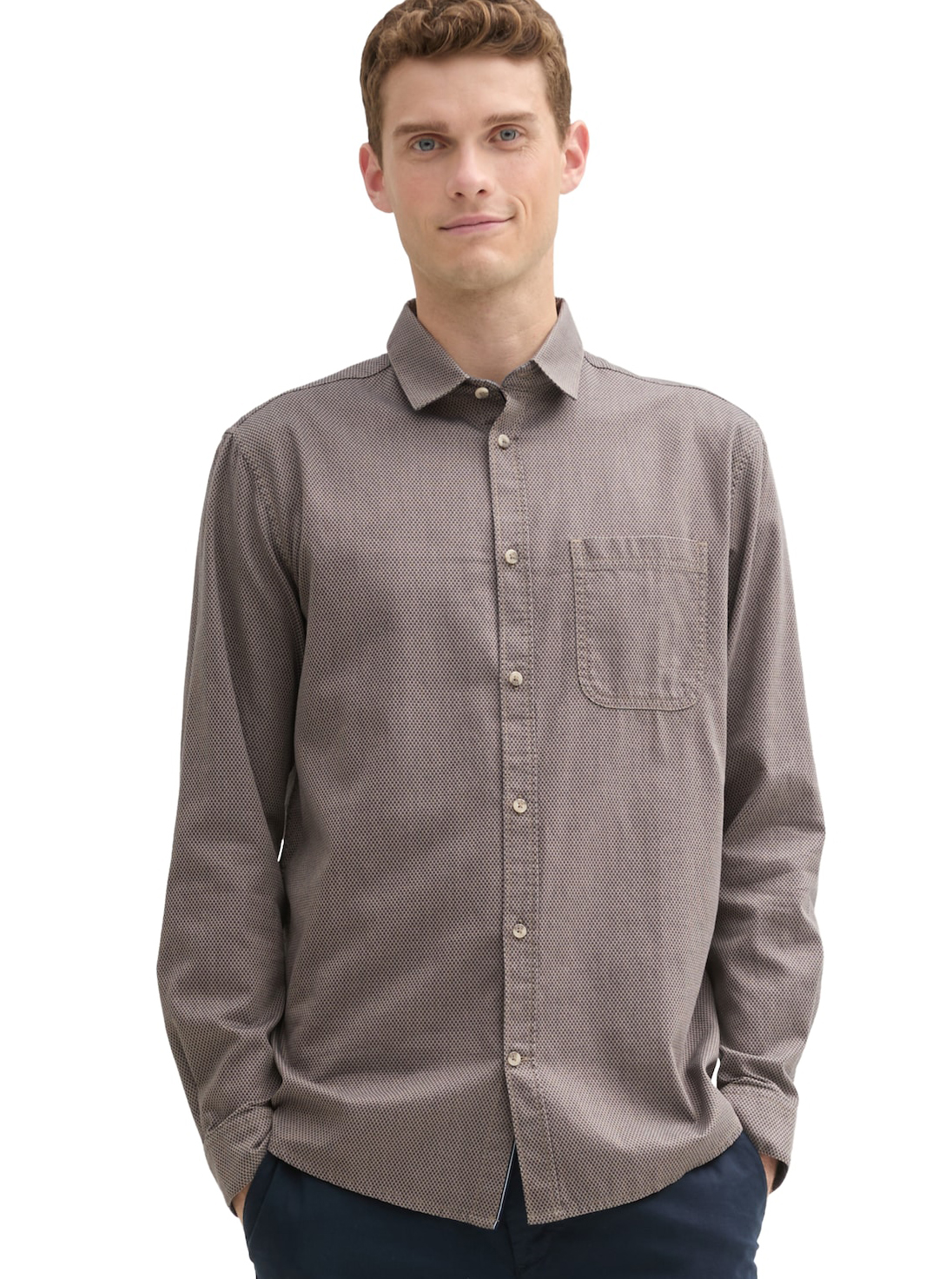 Tom Tailor Shirt Lange mouw Heren - 1042642.XX.10