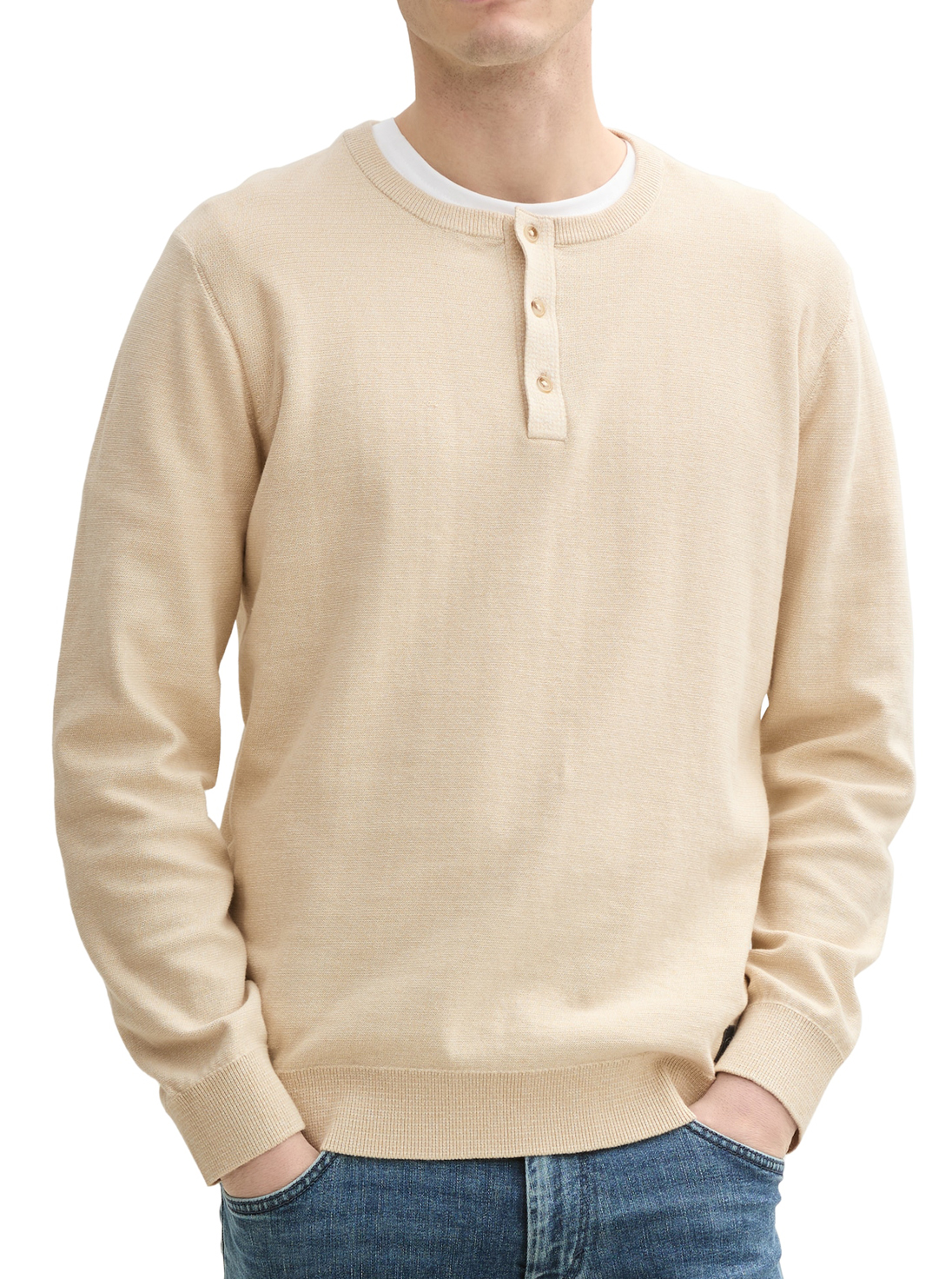 Tom Tailor Gebreide Henley trui - 1045658