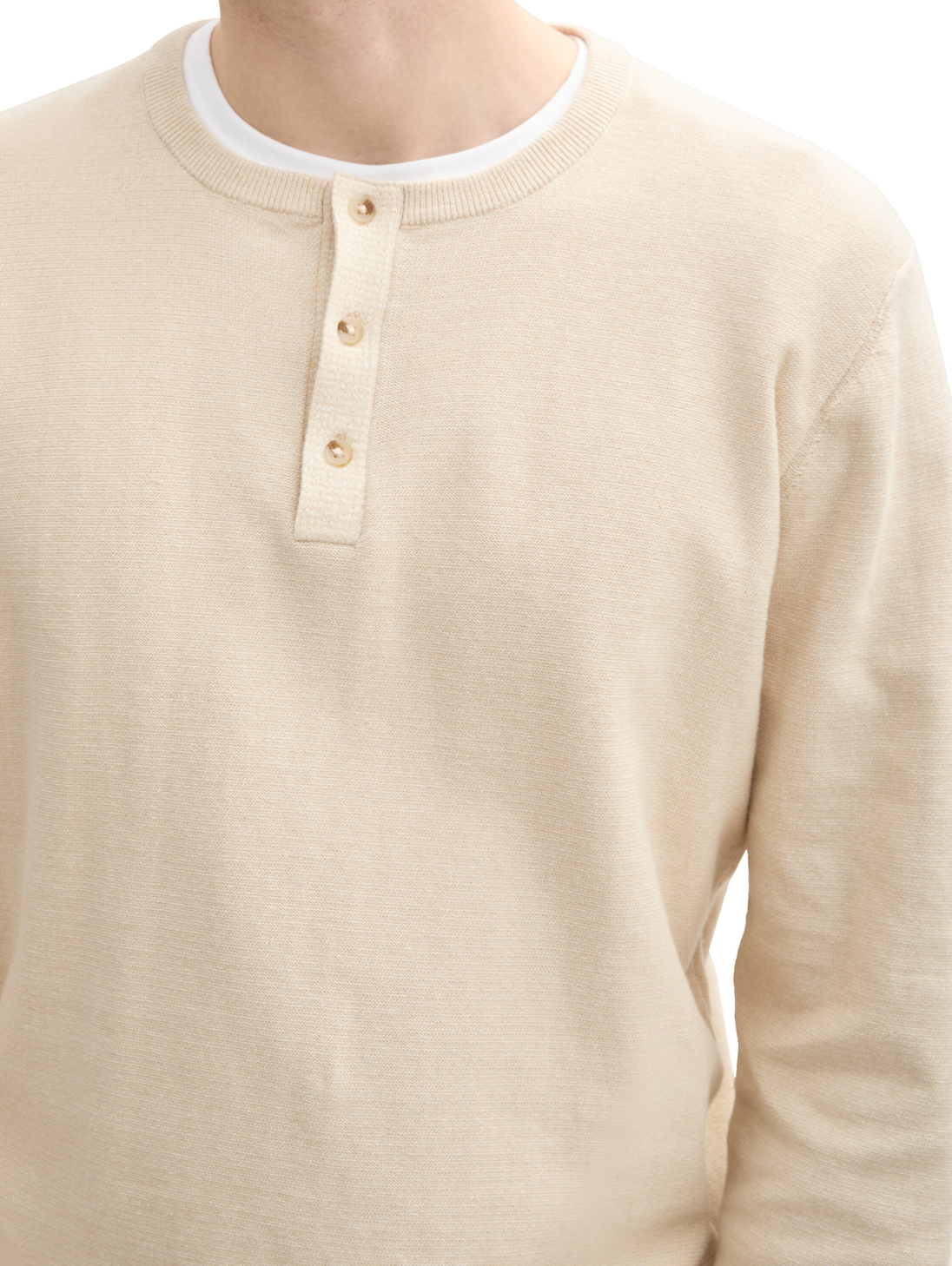 Tom Tailor Gebreide Henley trui - 1045658