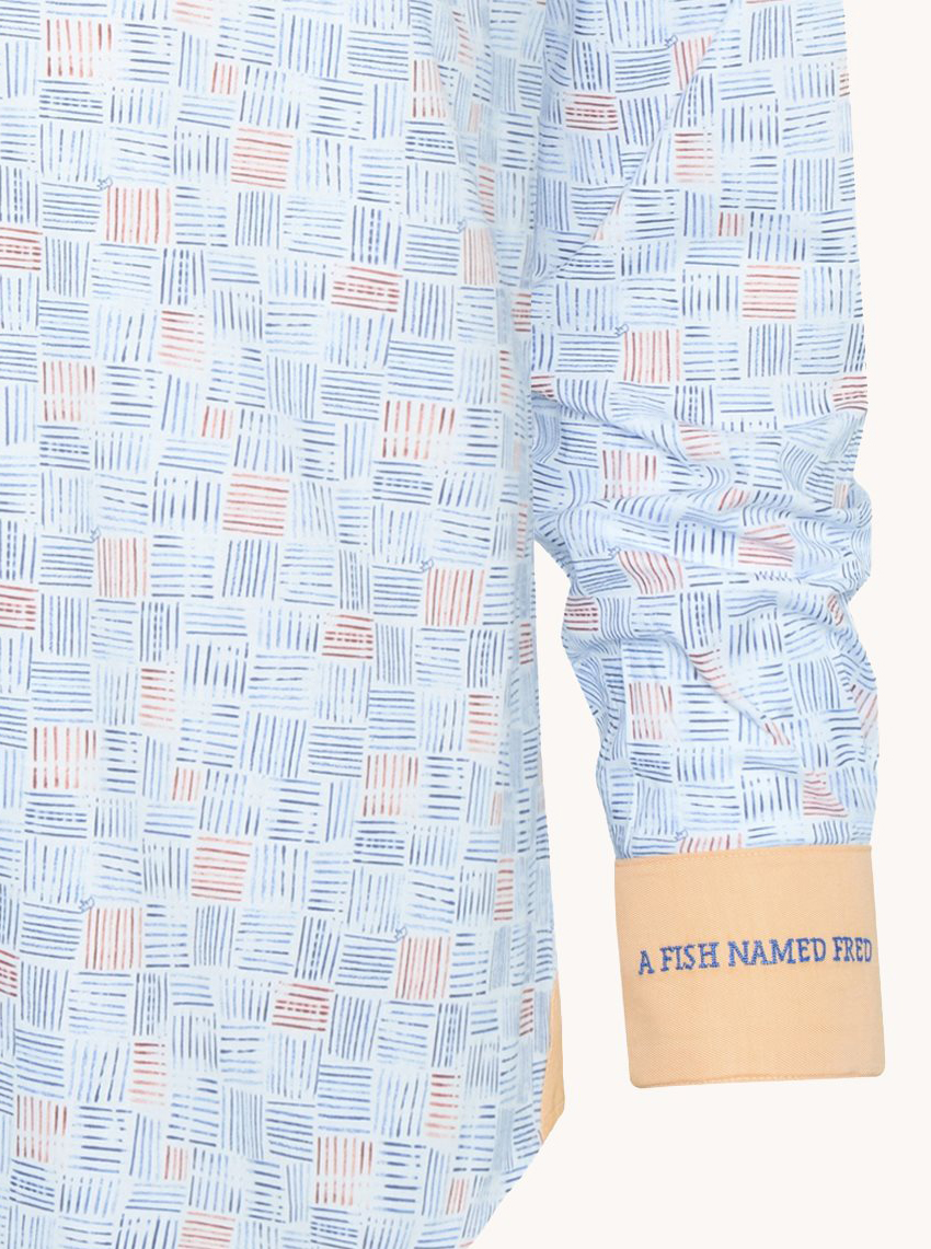A Fish Named Fred Shirt Watercolor Stripes - 31.006