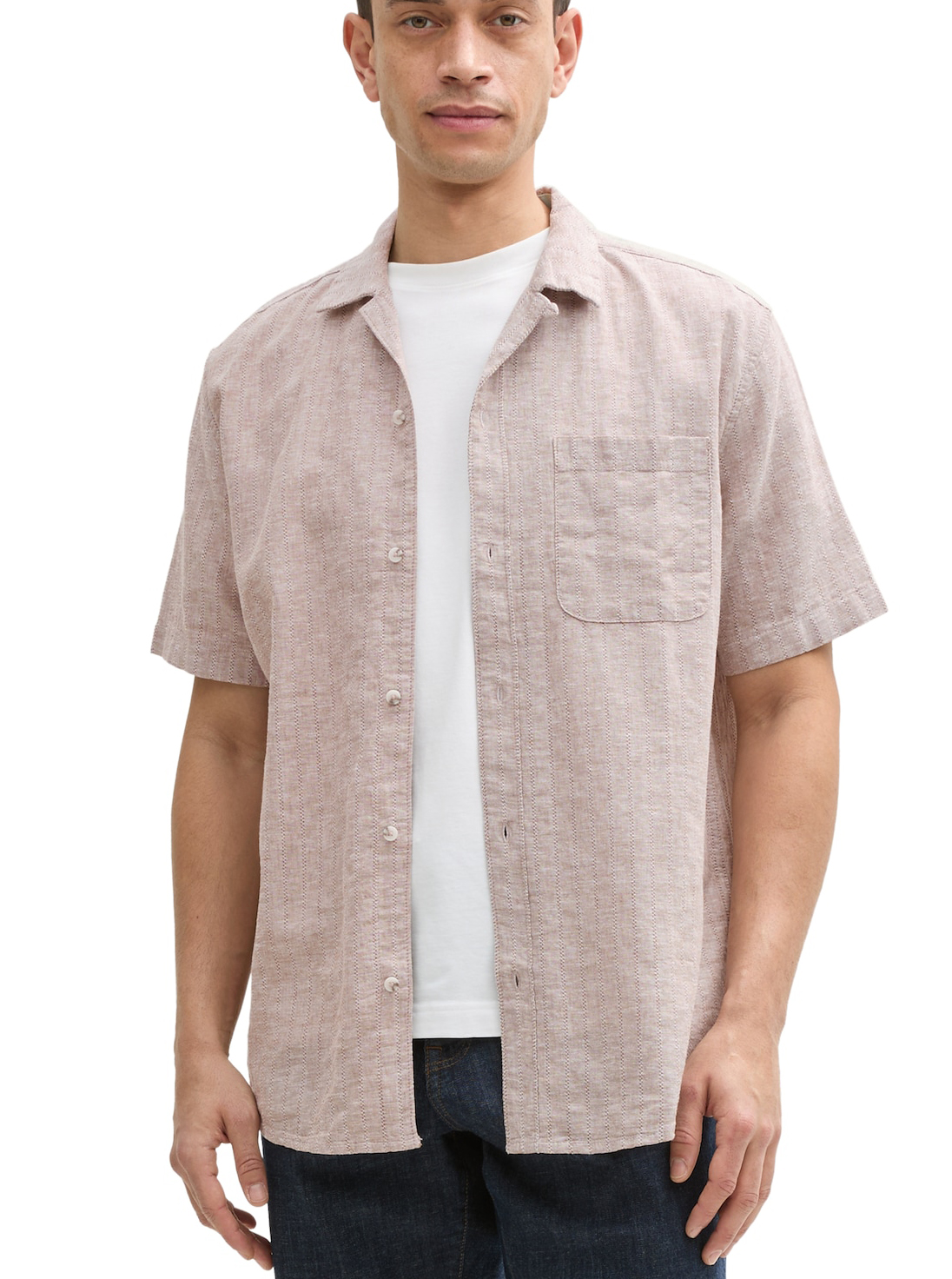 Tom Tailor Linnen-katoen Shirt - 1045106.XX.10