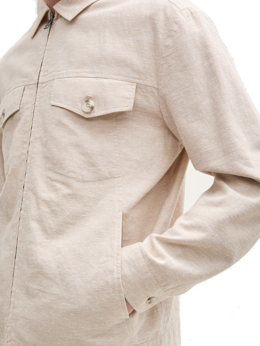 Tom Tailor Linnen-Katoen Overshirt - 1045067.XX.10