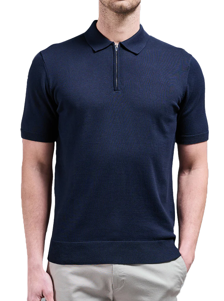 Consenso Dun Gebreid Poloshirt - 2162-125