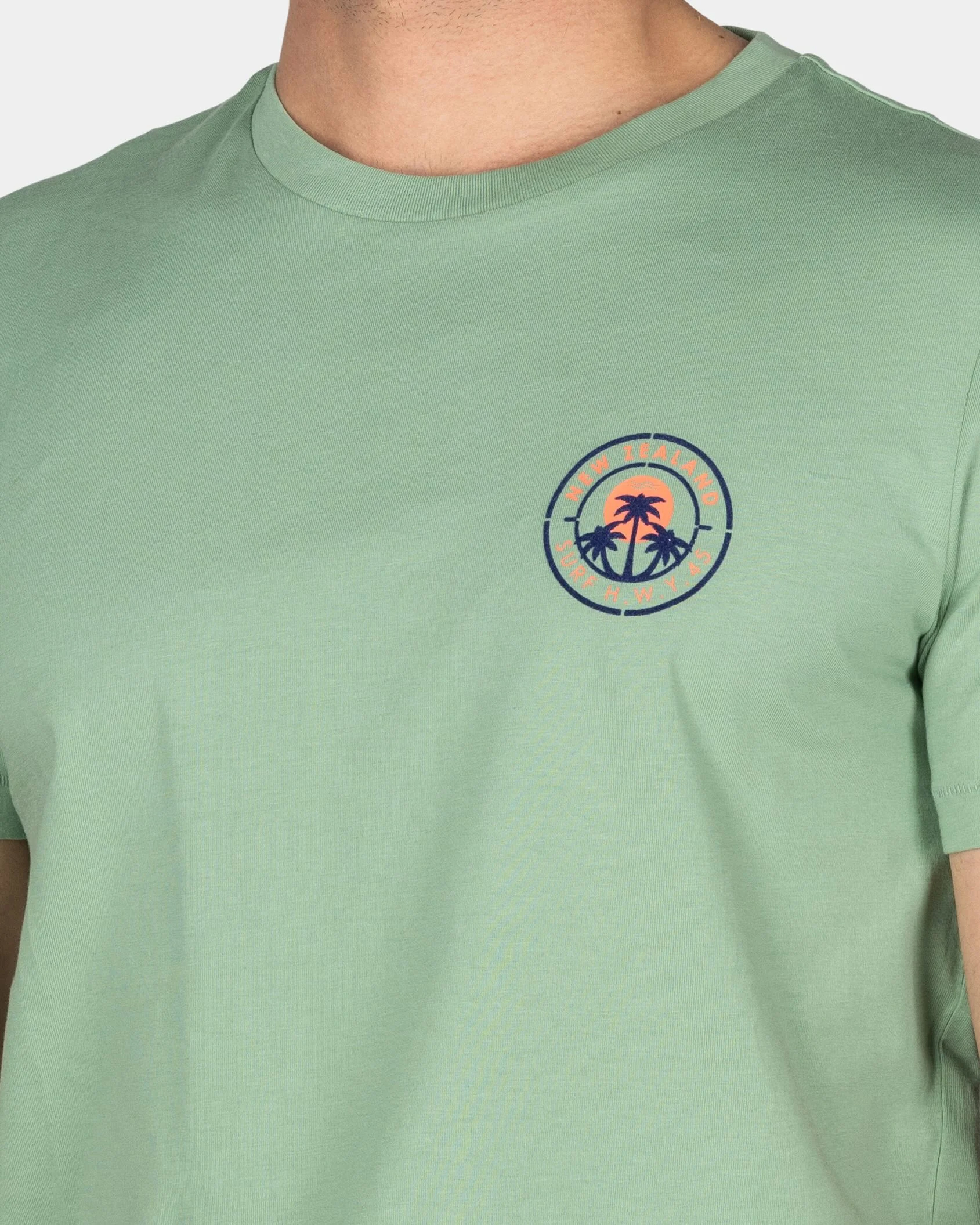 NZA New Zealand Auckland T-shirt met Borstprintje - 25CN720A2