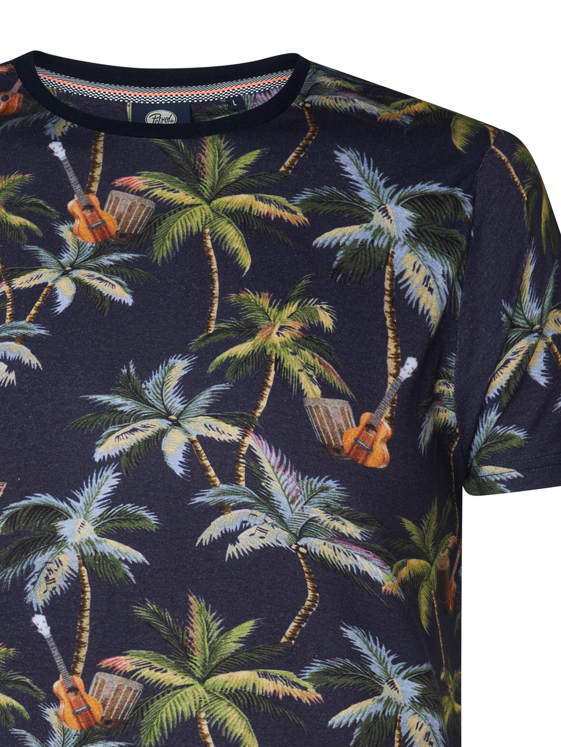 Petrol ind. Gebloemd Heren T-shirt - M-1050-TSR672