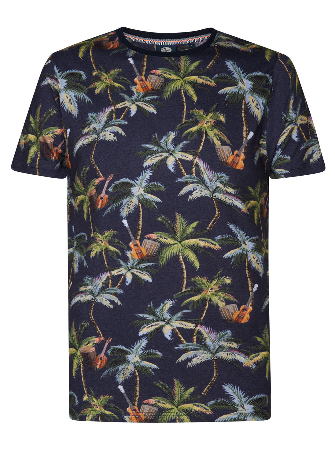 Petrol ind. Gebloemd Heren T-shirt - M-1050-TSR672