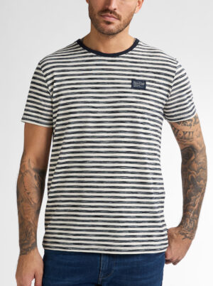 Petrol Industries Gestreept T-shirt Oceanbreezeview - M-1050-TSR674