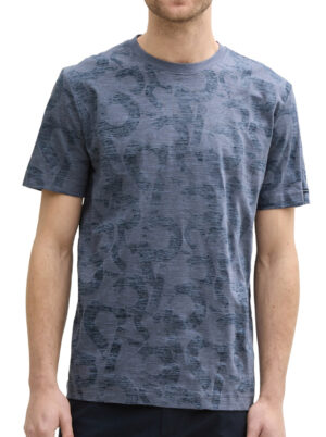 Tom Tailor Blauw Gemeleerd T-shirt - 1046726