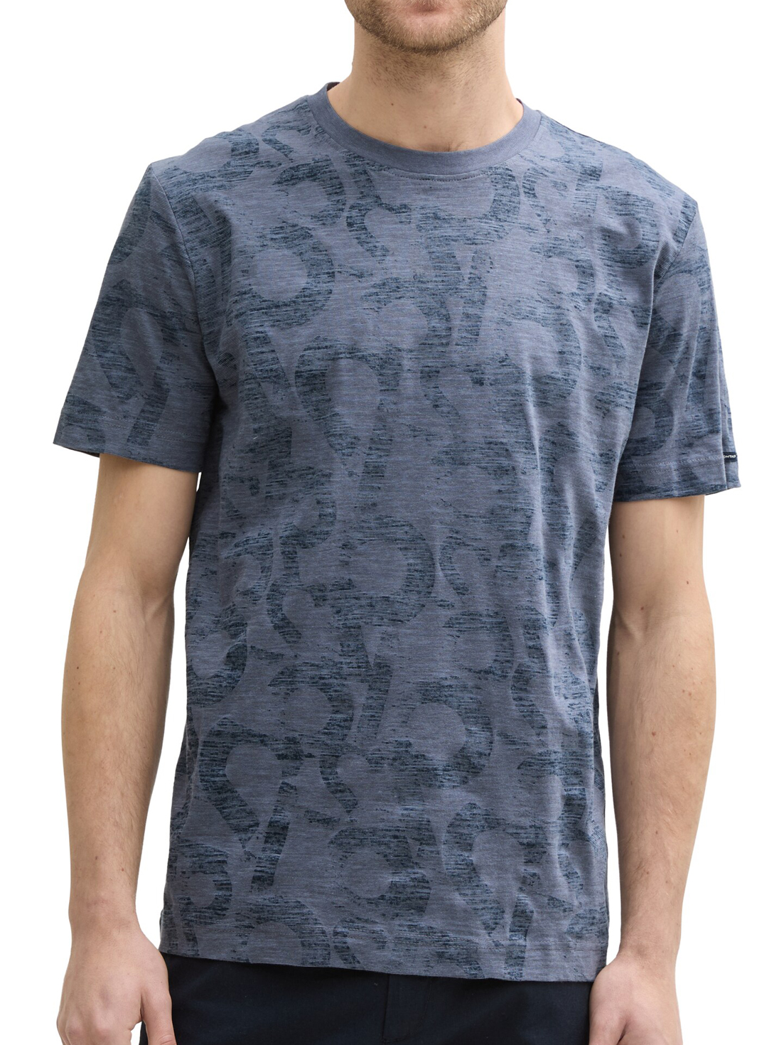 Tom Tailor Blauw Gemeleerd T-shirt - 1046726
