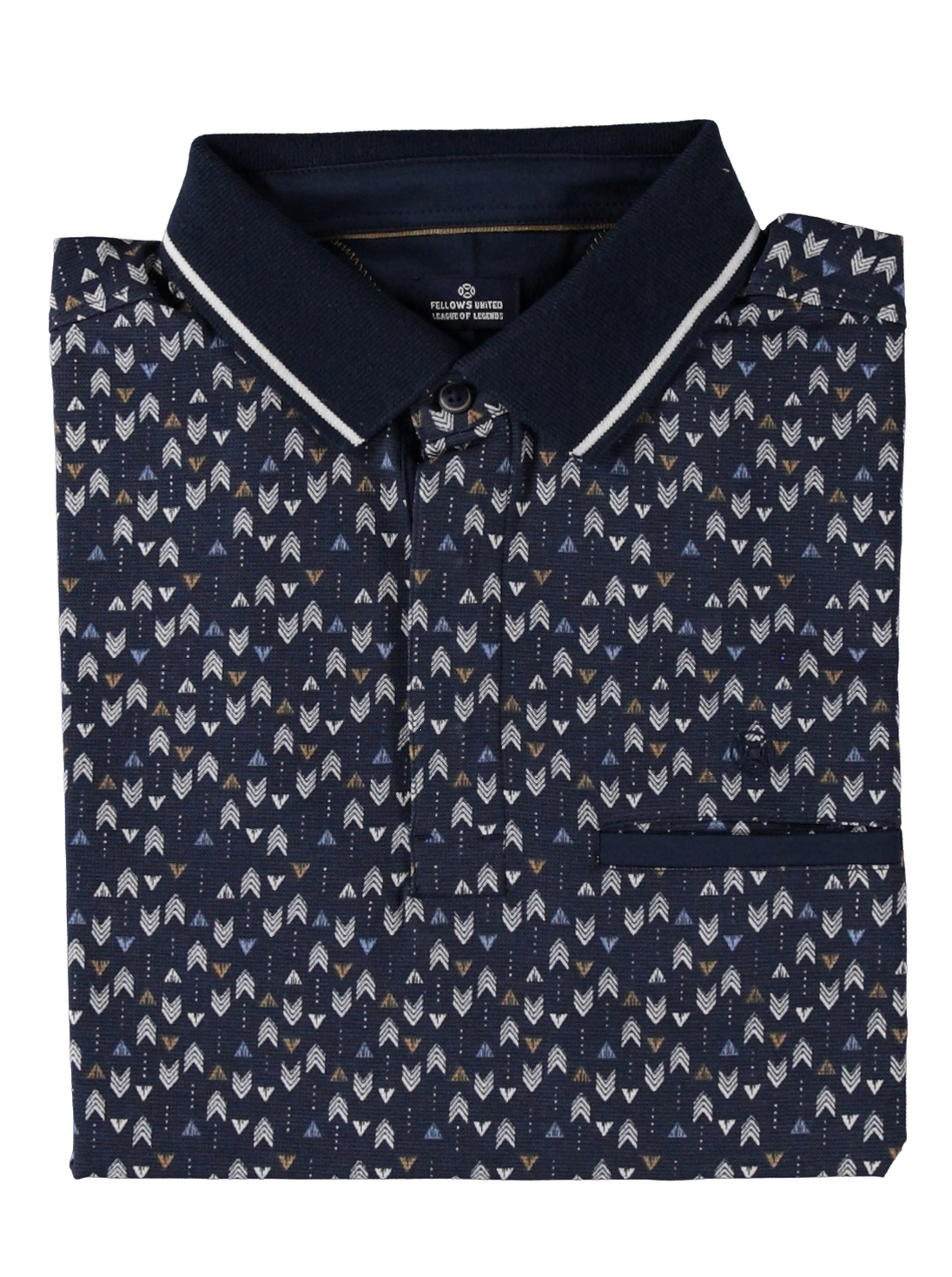 Fellows United Printed Poloshirt Korte mouw - 51.3607