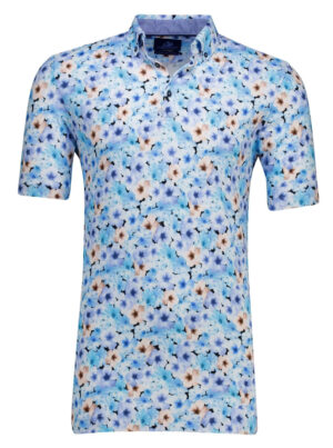 Eden Valley Gebloemde Stretch Polo - 216044-21-M