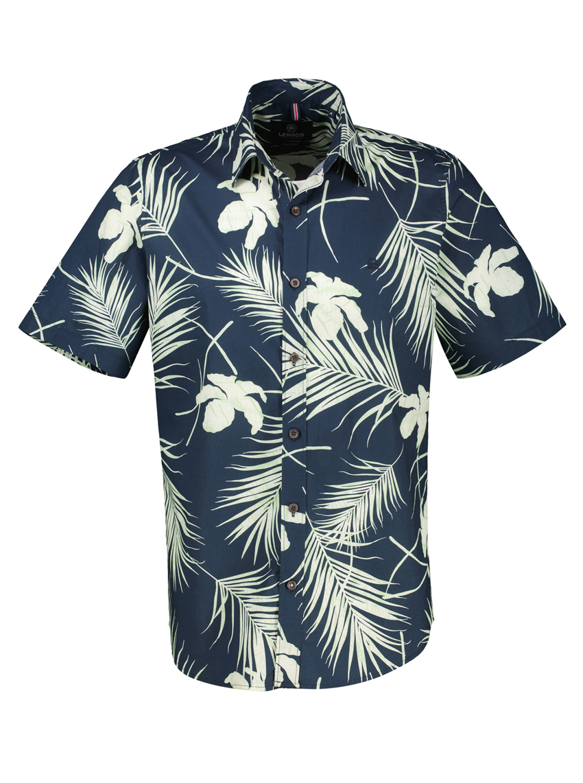LERROS Korte mouw Gebloemd Shirt - 2562043