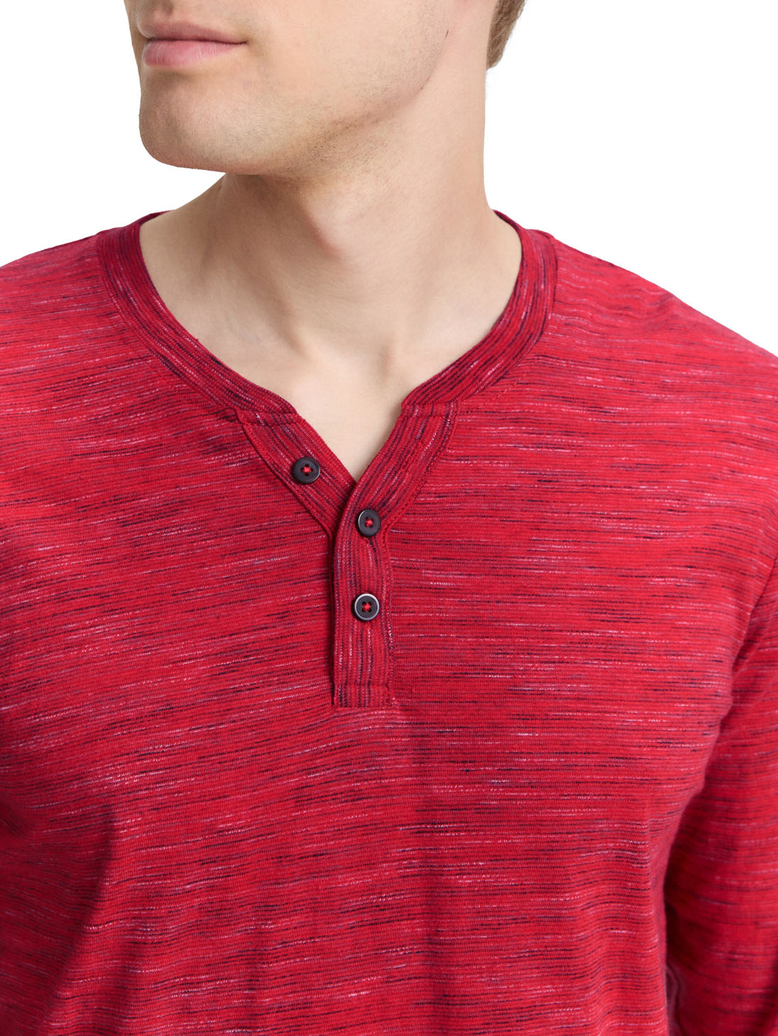 Tom Tailor Longsleeve Serafino T-shirt - 1047787