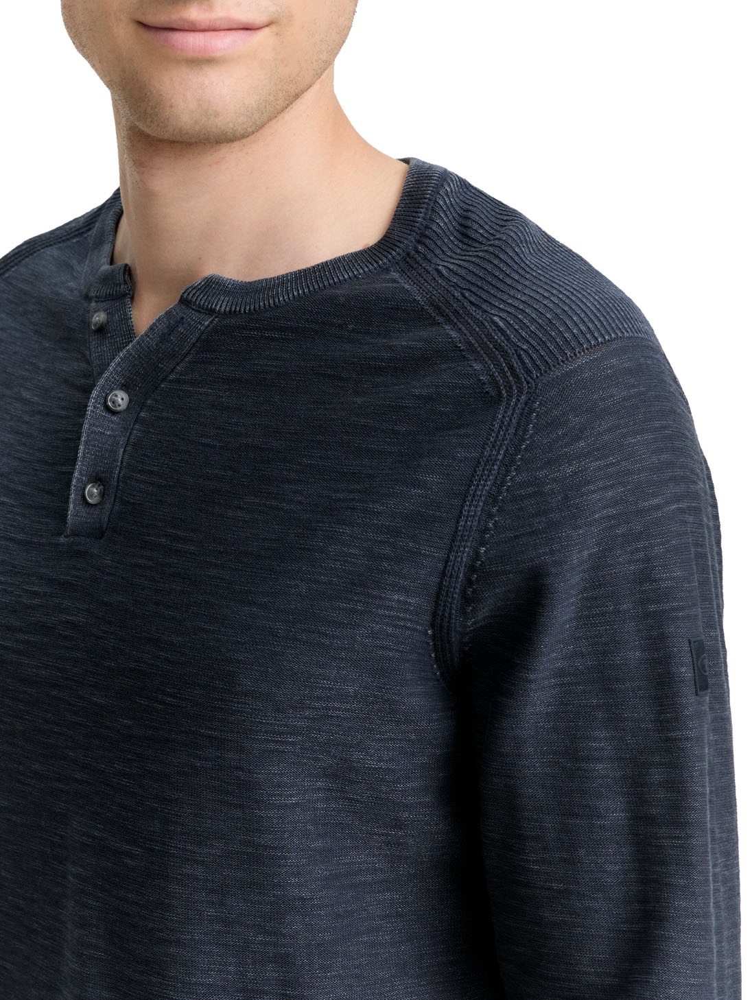 Tom Tailor Blauwe Serafino Pullover - 1048005