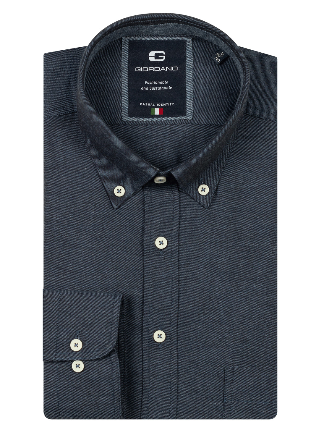 Giordano Casual Effen Donkerblauw Overhemd - 527005