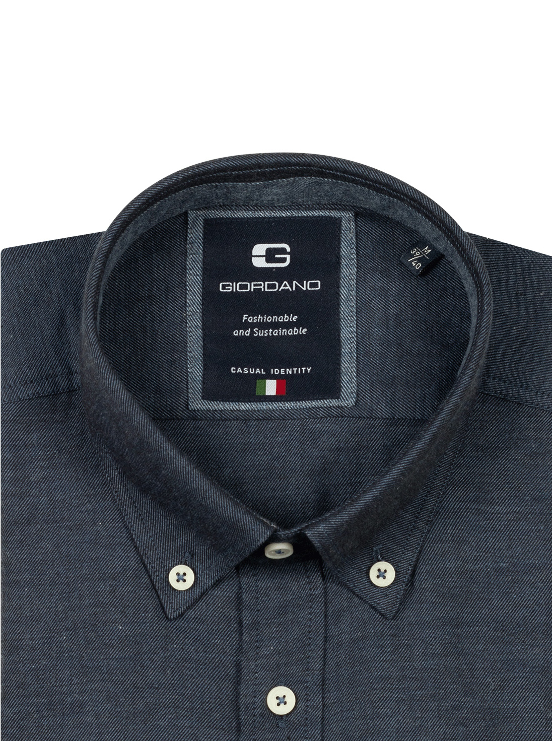 Giordano Casual Effen Donkerblauw Overhemd - 527005