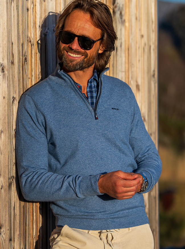 NZA Blauwe Halfzip Pullover - 25HN414