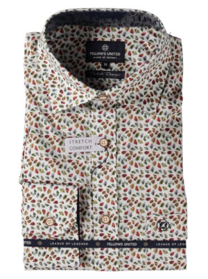 Fellows United Overhemd met Bladeren print - 52.6552