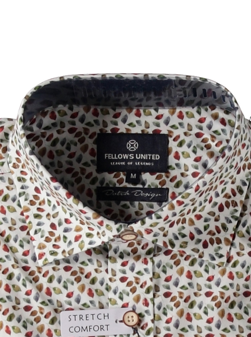 Fellows United Overhemd met Bladeren print - 52.6552
