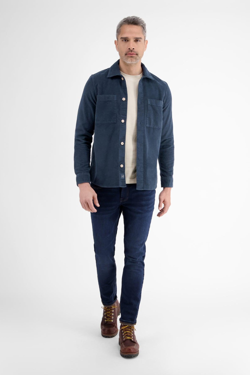 LERROS Blauw Corduroy Overshirt - 2581273