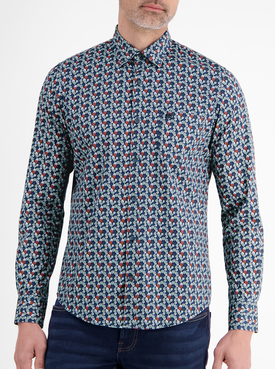 LERROS Casual Blauw Overhemd Lange mouw - 2581457