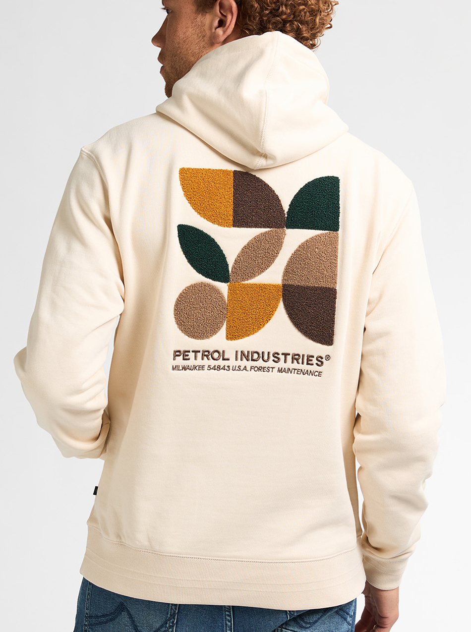 Petrol Ind. Zandkleurige Hoodie - M-3050-SWH308