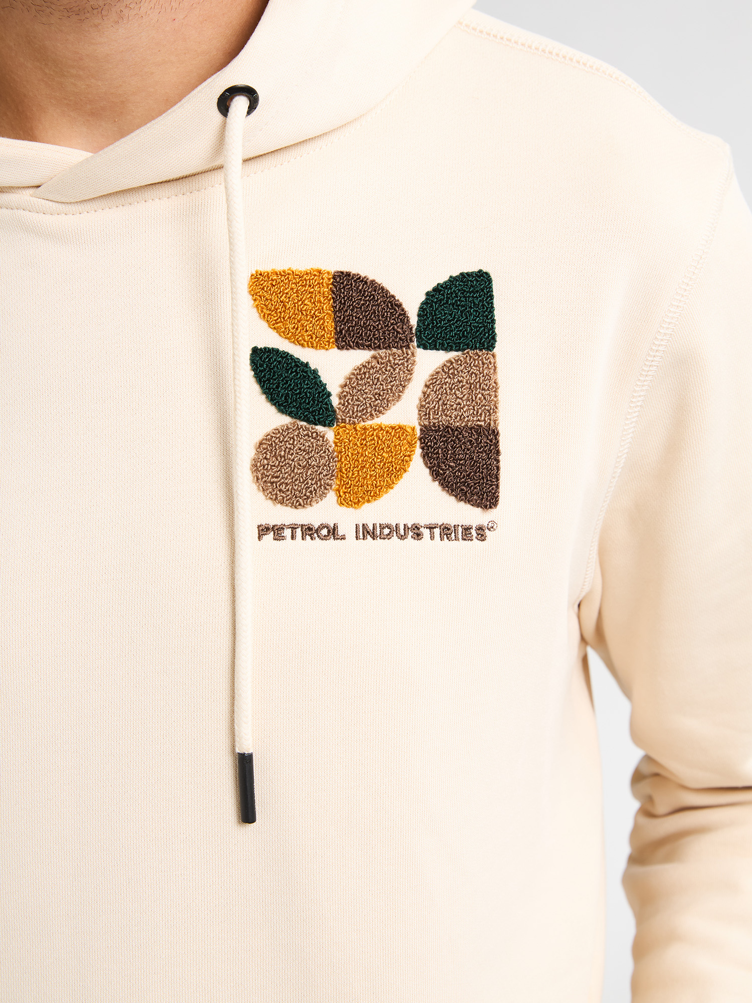Petrol Ind. Zandkleurige Hoodie - M-3050-SWH308