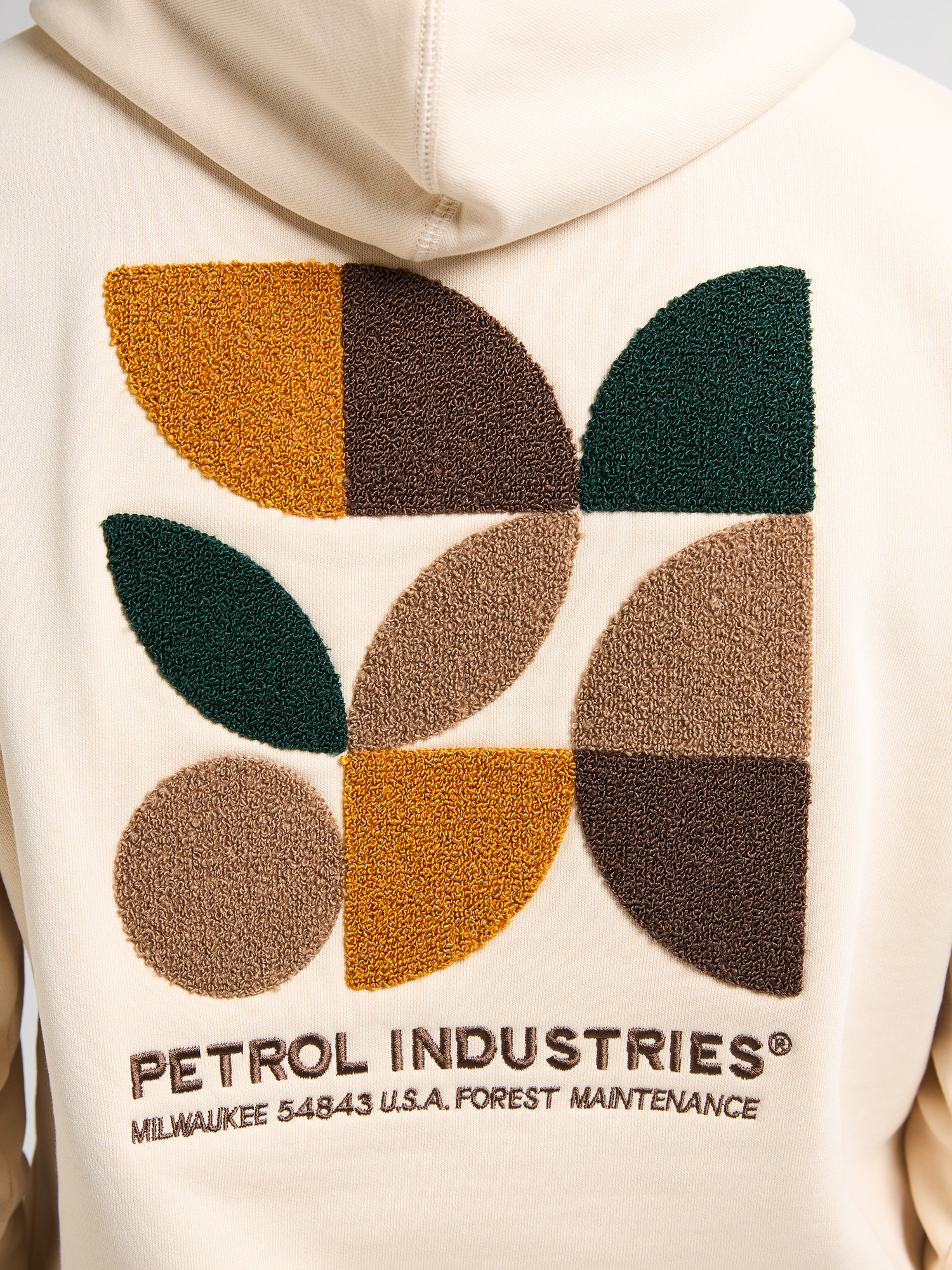 Petrol Ind. Zandkleurige Hoodie - M-3050-SWH308