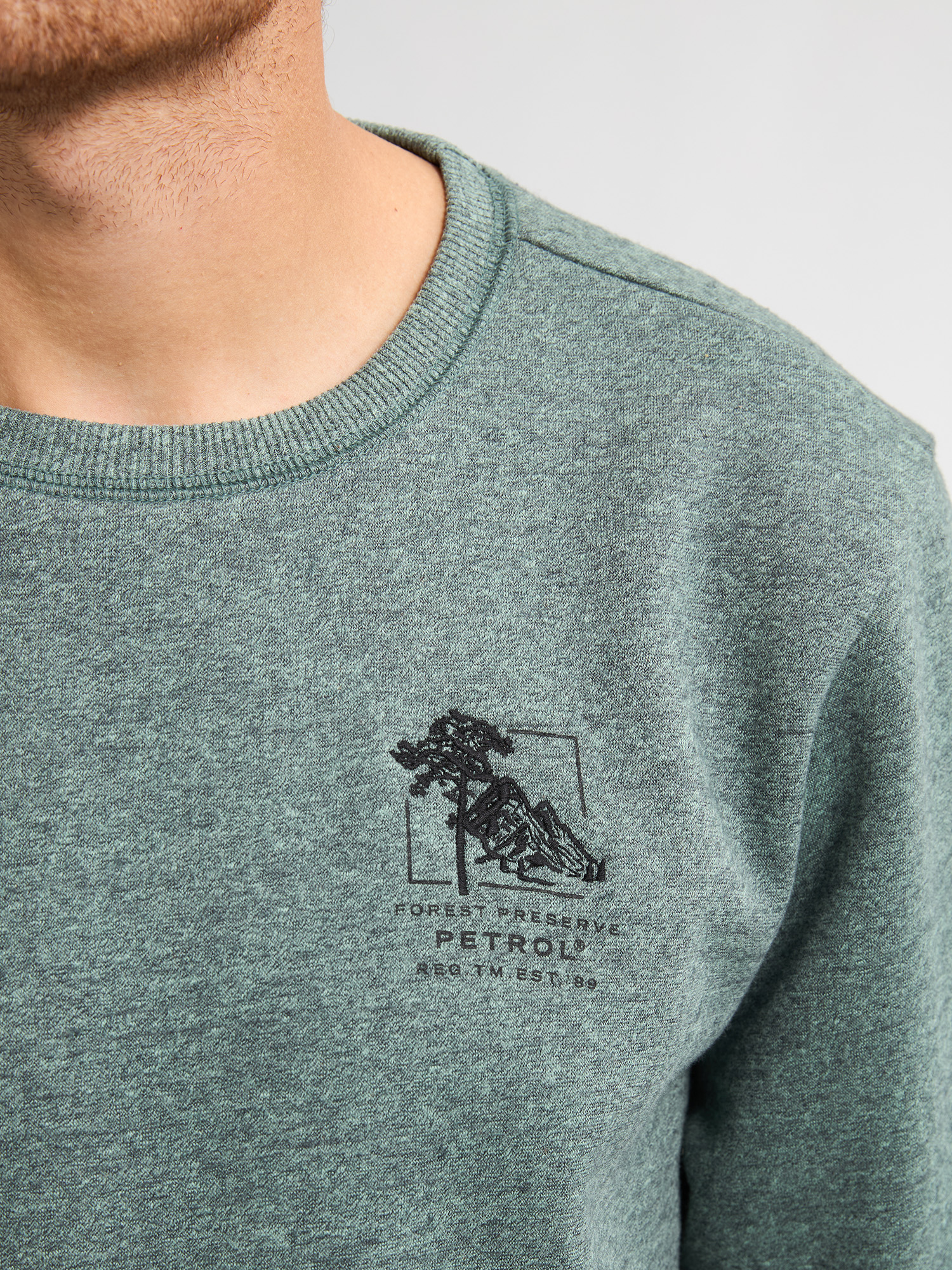 Petrol Ronde hals Heren Sweater - M-3050-SWR309