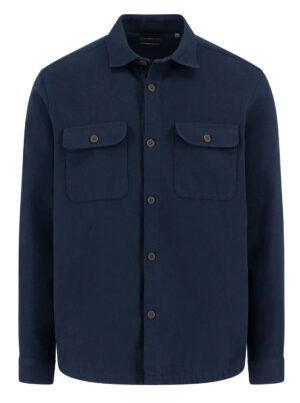 Fynch Hatton Donekrblauw Overshirt - 1511-5684